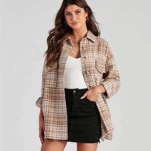 Windsor Tan and Cream Checkered Jacket